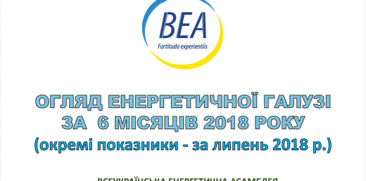 Огляд енергетичної галузі за перше півріччя 2018