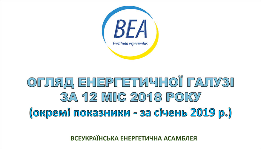 Огляд енергетичної галузі за 2018 рік